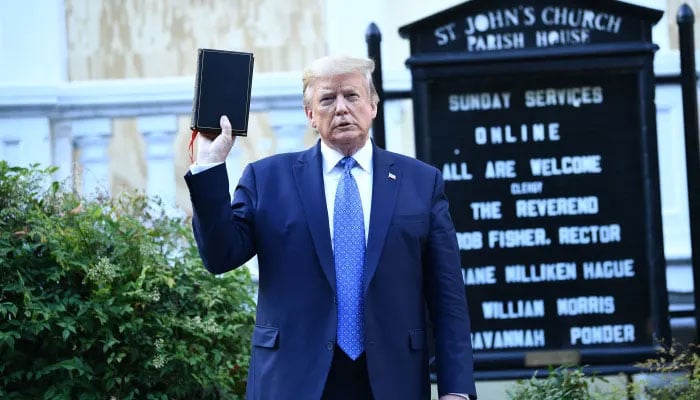 Financial Lifeline? Trump ventures into Bible sales amidst mounting legal bills.—AFP/File