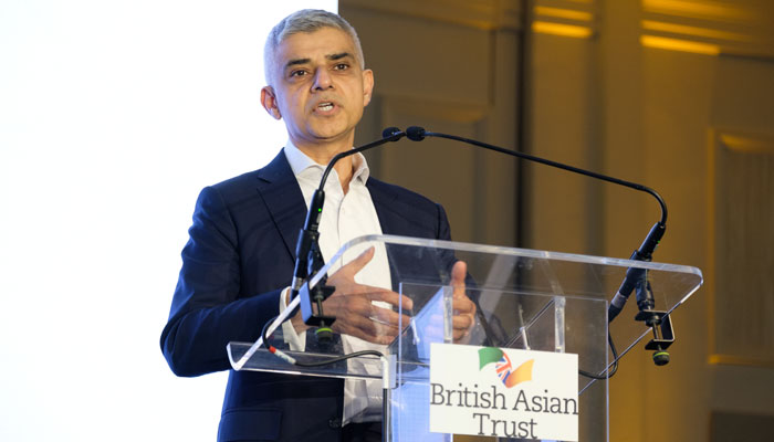 Mayor of London Sadiq Khan speaking at British Asian Trust event. — Provided by the reporter