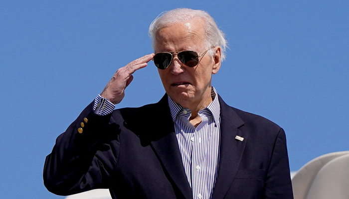 President Joe Biden boards Air Force One at Joint Base Andrews, Maryland on March 29, 2024. — Reuters