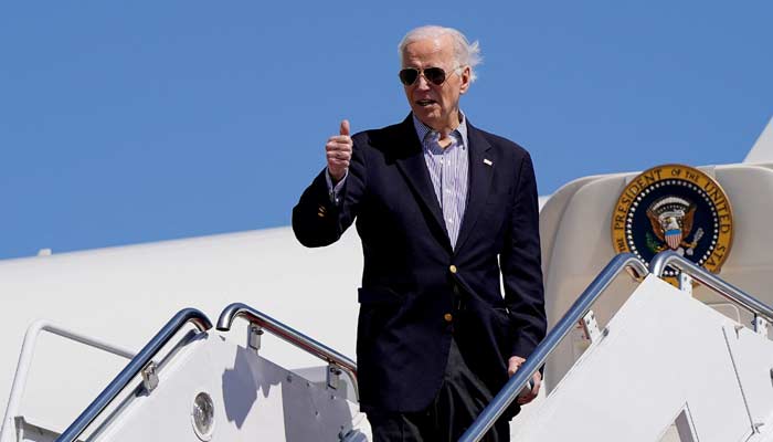 Joe Biden says he avoids doors on aeroplanes. — Reuters/File