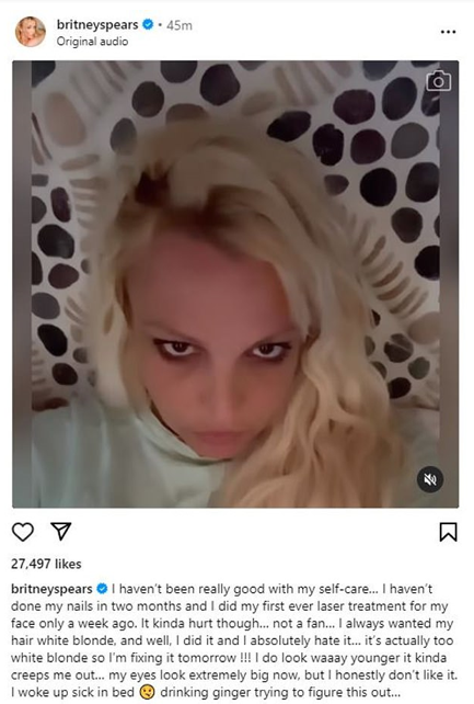 Britney Spears reveals new regretful decision