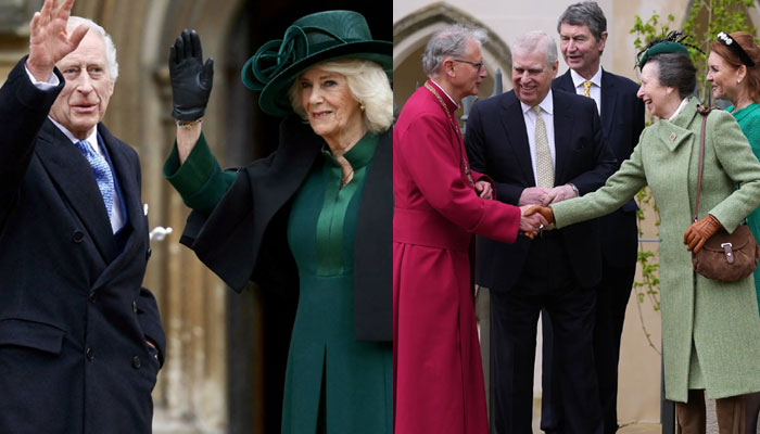 Prince Andrew joins King Charles as Kate Middleton, Prince William skip Easter service