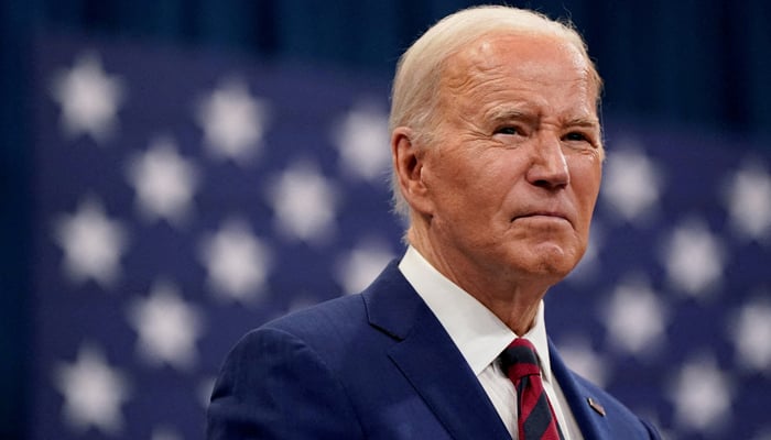 President Joe Biden looks on during his visit to the Chavis Community Center in Raleigh, North Carolina on March 26, 2024. — Reuters