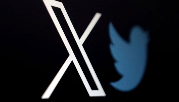 The logo of social media platform X, formerly Twitter, is seen alongside the former logo in this illustration taken, on July 24, 2023. — Reuters