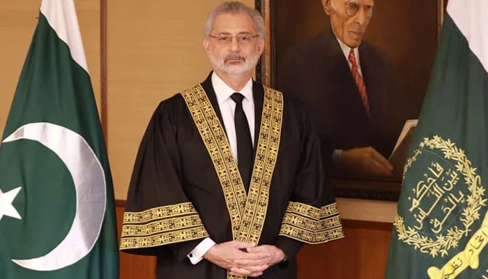 Chief Justice of Pakistan Qazi Faez Isa. — SC website/File