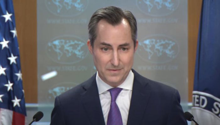 State Department Spokesperson Matthew Miller is responding to questions during daily press briefing in Washington on April 3, 2024. — Screengrab/YouTube/US Department of State