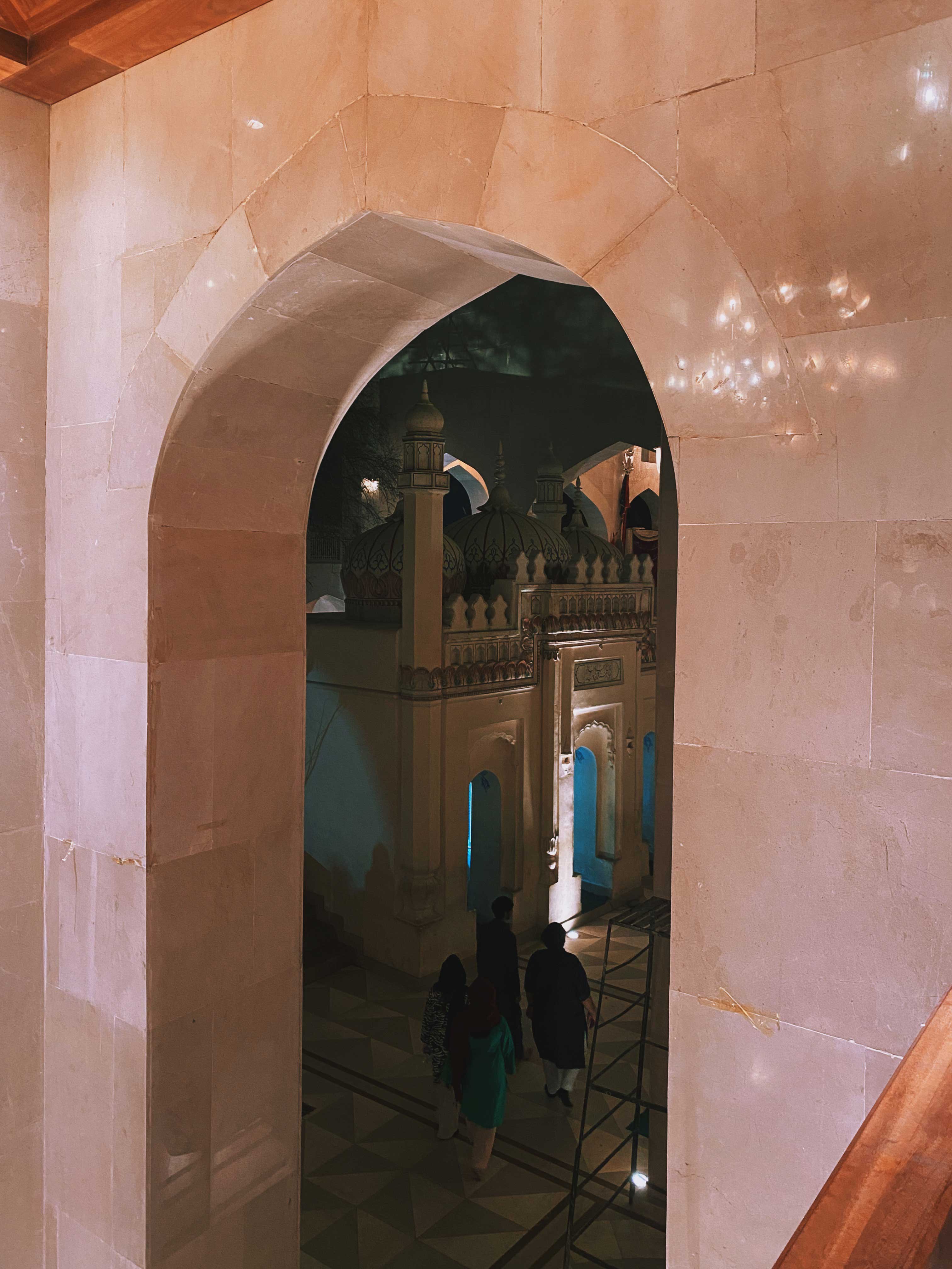 A view of the courtyard near the shrine from the second floor of the Bibi Pak Daman. — Photo by author