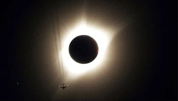 Capturing Solar Eclipse on April 8 using smartphone. — Reuters