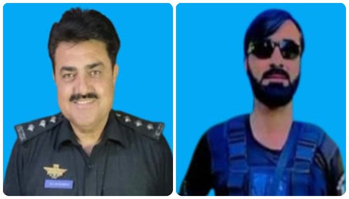 DSP Gul Mohammad Khan (left) and Constable Naeem Gul (right) embraced martyrdom in Lakki Marwat attack. — X/KP_police1