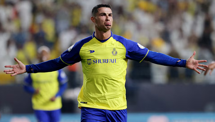 Cristiano Ronaldo gestures during Saudi club match on May 23, 2023. — Reuters