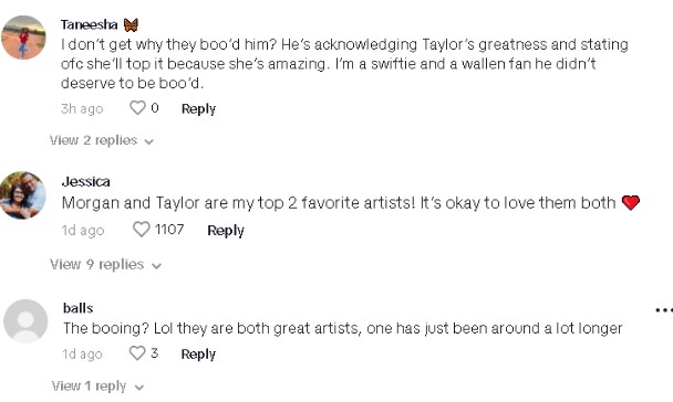 Morgan Wallen defends Taylor Swift amid fan boos at concert