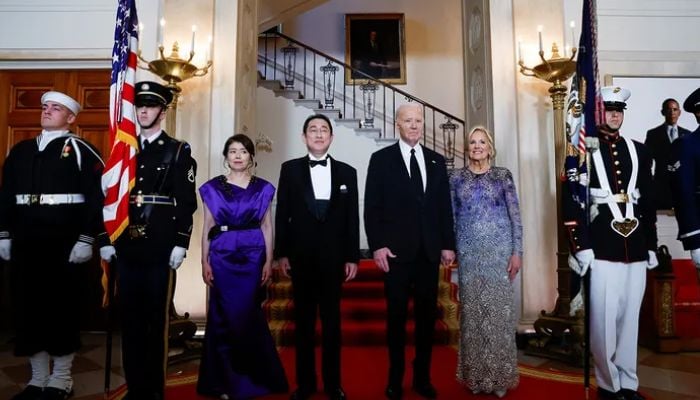 Joe Biden spends time with Fumio Kishida at White House. — Reuters/File