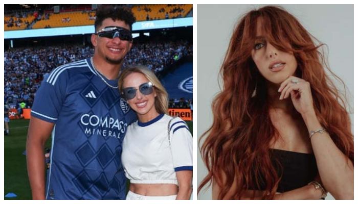 Brittany Mahomes is now back to being blonde. — Instagram/@sportingkc/@brittanylynne
