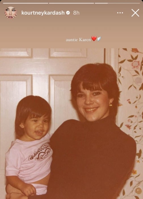 Kourtney Kardashian pays tribute to aunt Karen Houghton