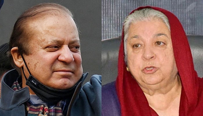 Nawaz Sharif (left) and Yasmin Rashid. — AFP/PTI/FIle