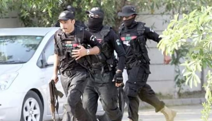 Elite Police personnel are guarding a site in Sargodha district. — DPO Sargodha/File