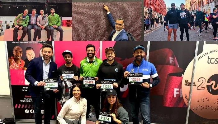 Pakistani runners at London Marathon 2024. - File
