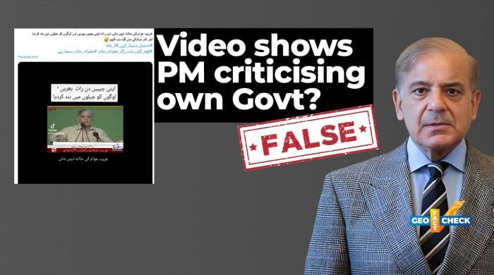 Fact-check: Video shows PM Sharif criticising Imran Khan, not his own party