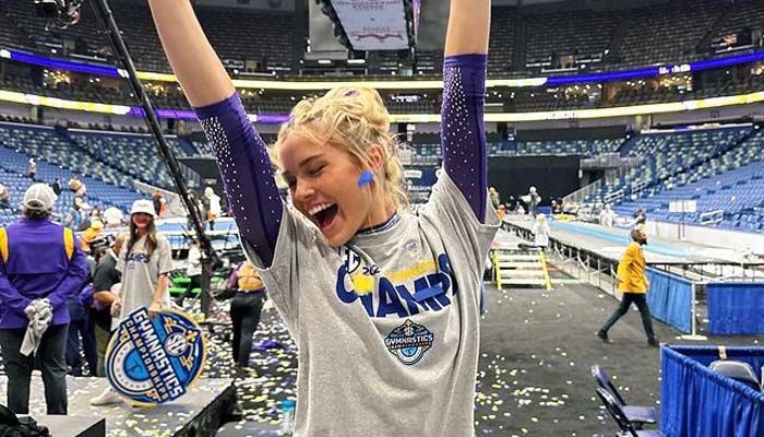 Olivia Dunne celebrates LSU Tigers NCAA on social media. — Instagram/@livvydunne