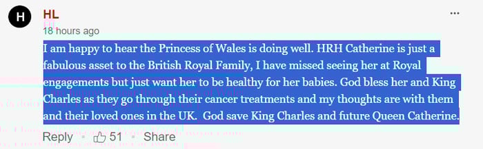 Royal fans react as Prince William gives major update on Kate Middletons health