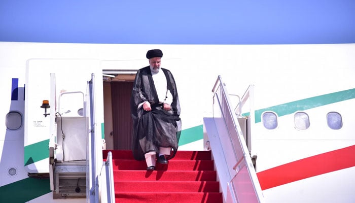 Iranian President Seyyed Ebrahim Raisi arrives in Islamabad on April 22, 2024. — Foreign Office