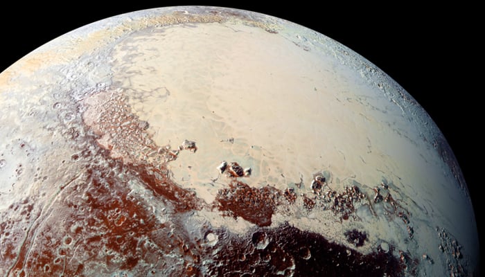 Heart was created by cataclysmic event in Pluto. — JHUAPL/SwRI