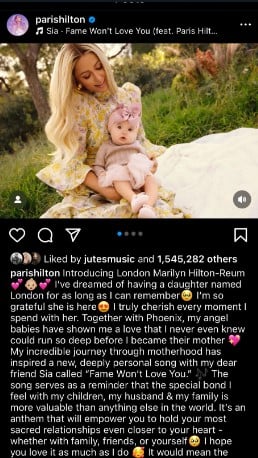 Paris Hilton reveals daughter London resembles THIS family member