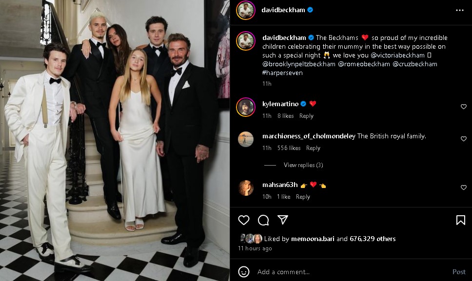 David Beckham extends thanks to closest friends at Victorias birthday bash