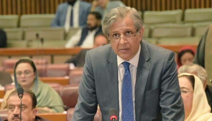 Law Minister Azam Nazeer Tarar speaks during the National Assembly session in Islamabad on March 29, 2023. — X/@NAofPakistan
