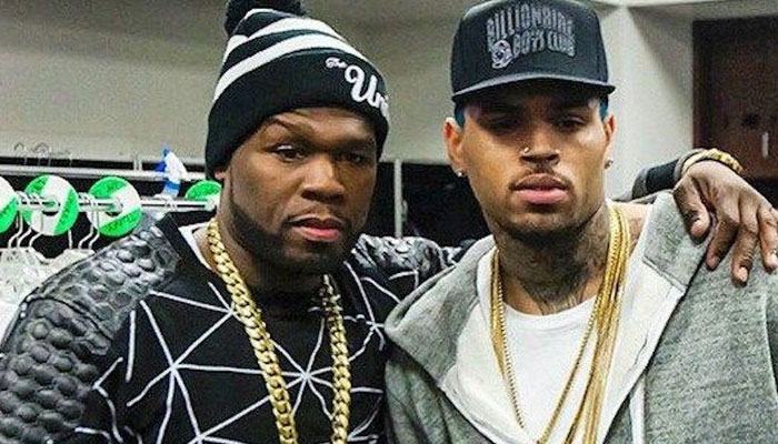 50 Cent revels in rap war of Quavo, Chris Brown