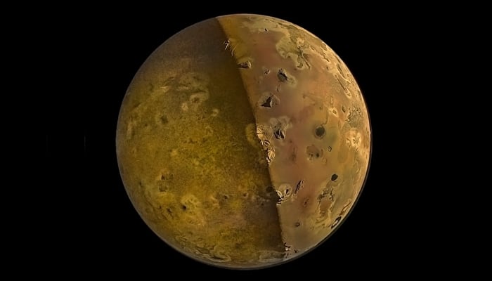 Io was discovered by an Italian astronomer Galileo Galilei in 1610. — Nasa/JPL-Caltech/SwRI/MSSS Image processing by Emma Wälimäki
