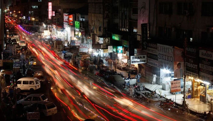 A general view of Karachi at night. — Reuters/File