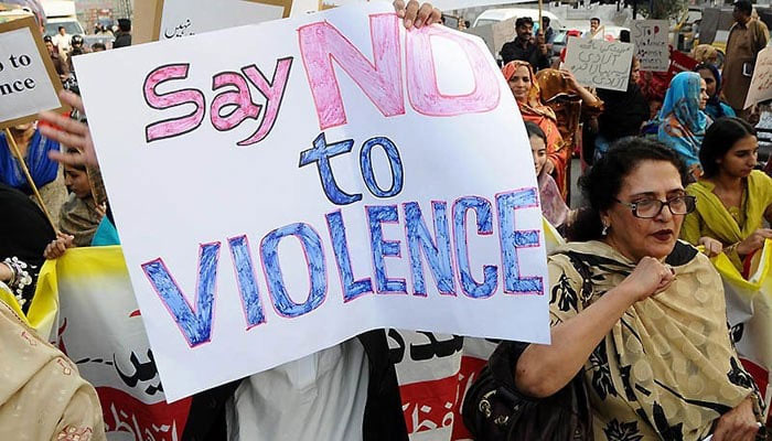 Pakistani women protest against gender-based violence in Pakistan. — AFP/File