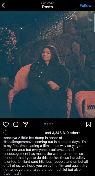 Zendaya details being nervous about The Challengers