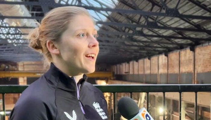England womens team captain Heather Knight speaks to Geo News in an interview. — Geo News/File