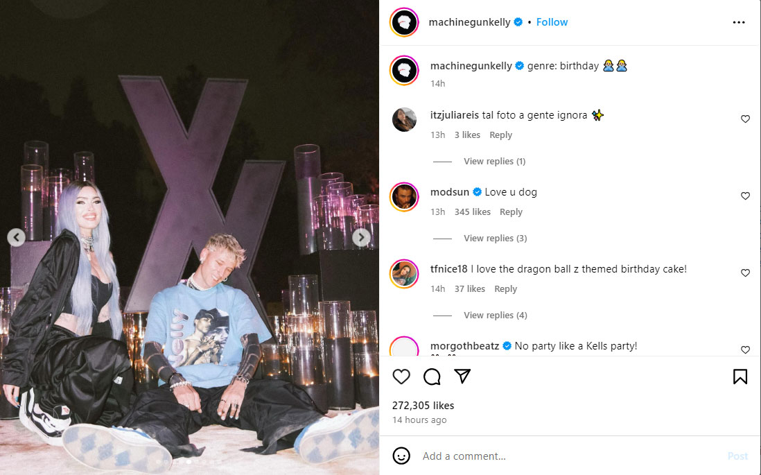 Machine Gun Kelly celebrates 34th birthday with Meghan Fox despite split