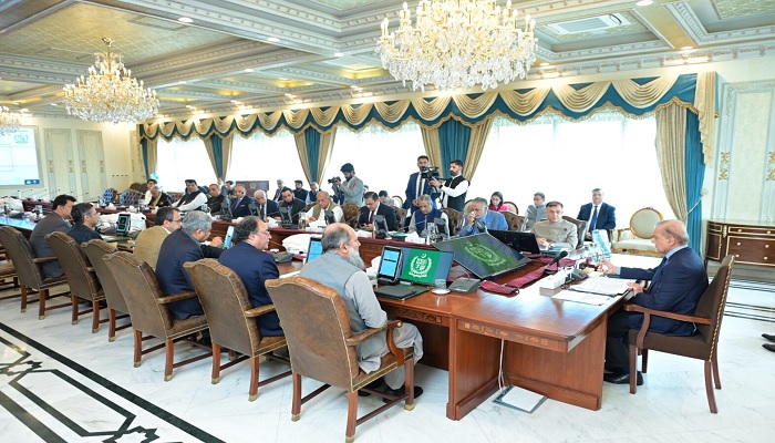 Prime Minister Shehbaz Sharif chairs the meeting of the Federal Cabinet in Islamabad on 26th April 2024. —APP