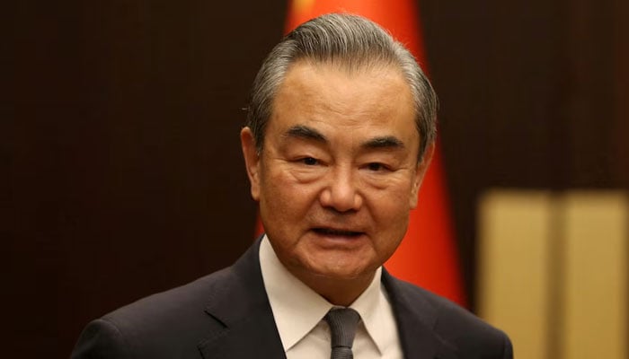 Chinese Foreign Minister Wang Yi poses as he meets Turkish Foreign Minister Hakan Fidan (not pictured) in Ankara, Turkey, July 26, 2023. — Reuters