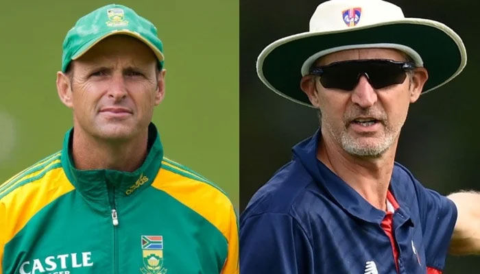 South Africas Gary Kirsten (left) and Australias Jason Gillespie. — AFP/File