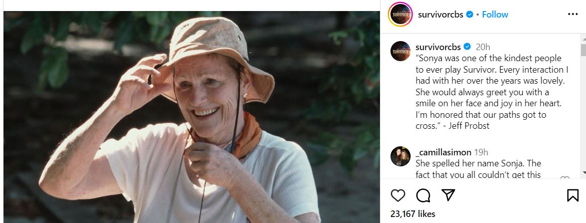 Sonja Christopher, Survivor icon, breathes her last at 87