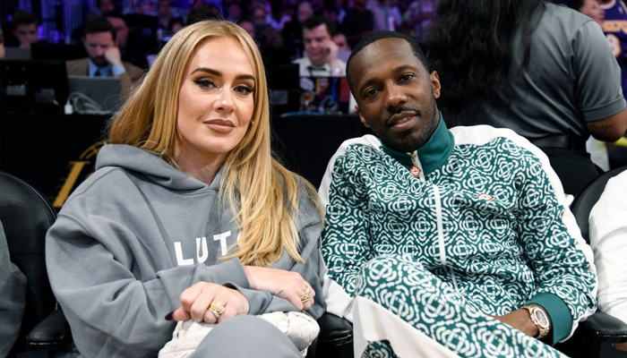 Adele celebrates Lakers win during date night with Rich Paul