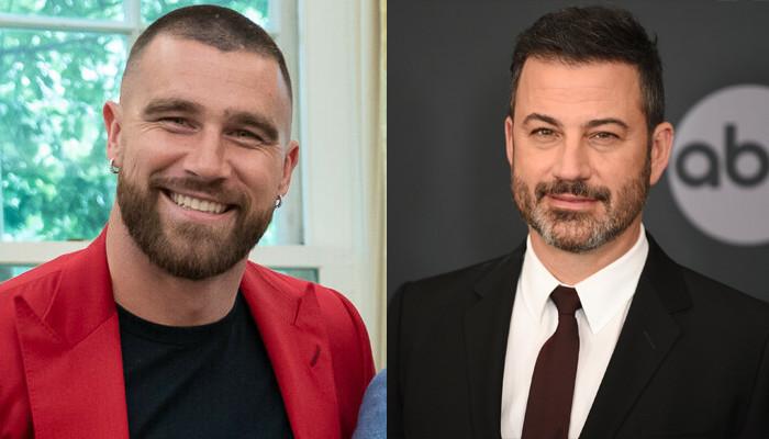 Jimmy Kimmel believes Travis Kelce is 'the broke boyfriend'?