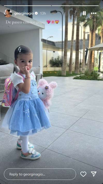 Ronaldo's partner Georgina Rodriguez enjoys day out with daughter Bella