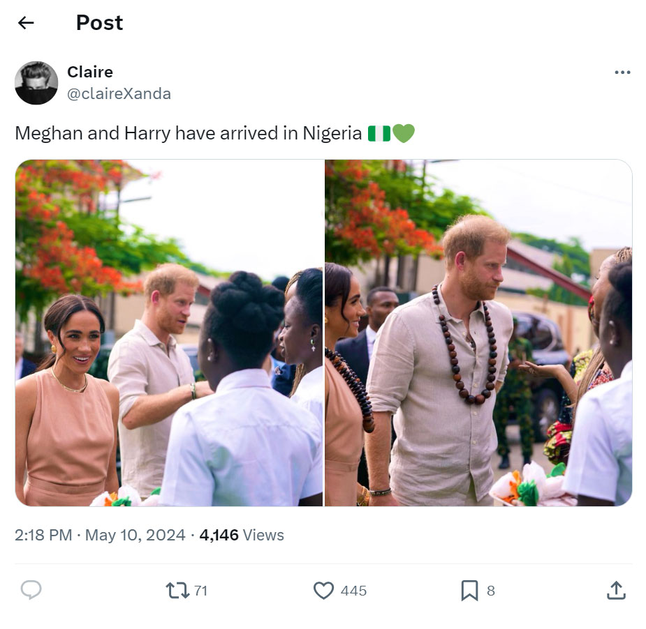full itinerary for Prince Harry, Meghan Markle's Nigeria trip revealed