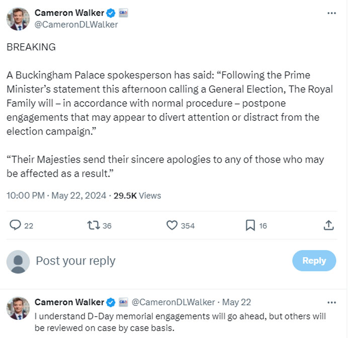Buckingham Palace issues big statement after King Charles major decision