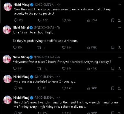 Nicki Minaj faces police questioning over drug case in Amsterdam