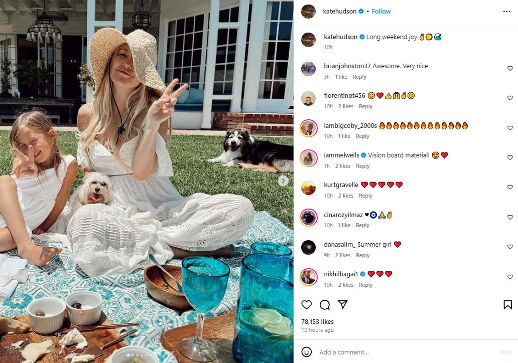 Kate Hudson shares heartwarming family moments with fiance Danny Fujikawa and daughter Rani