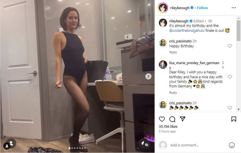 Riley Keough celebrates her big day with Under the Bridge cast