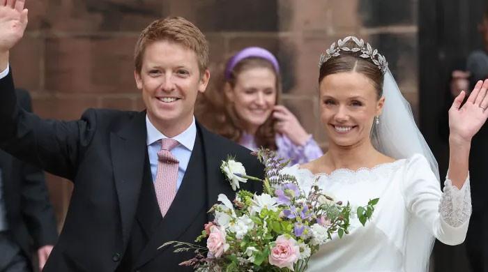 Duke of Westminster bride Olivia Henson overcomes outfit mishap in public