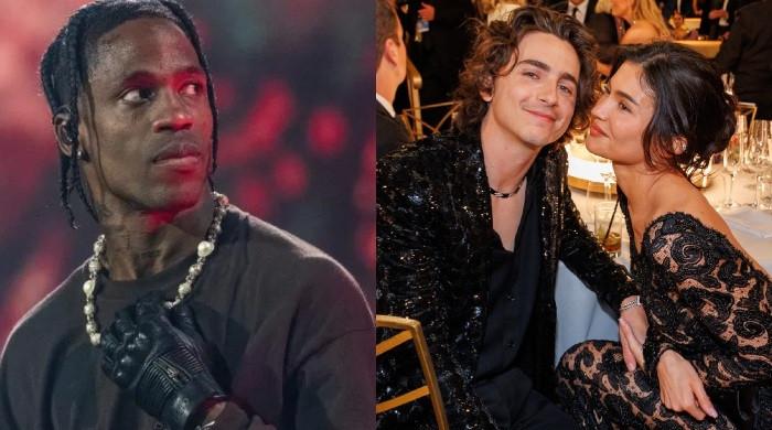 Travis Scott can't bear Kylie Jenner raising their children with Timothee